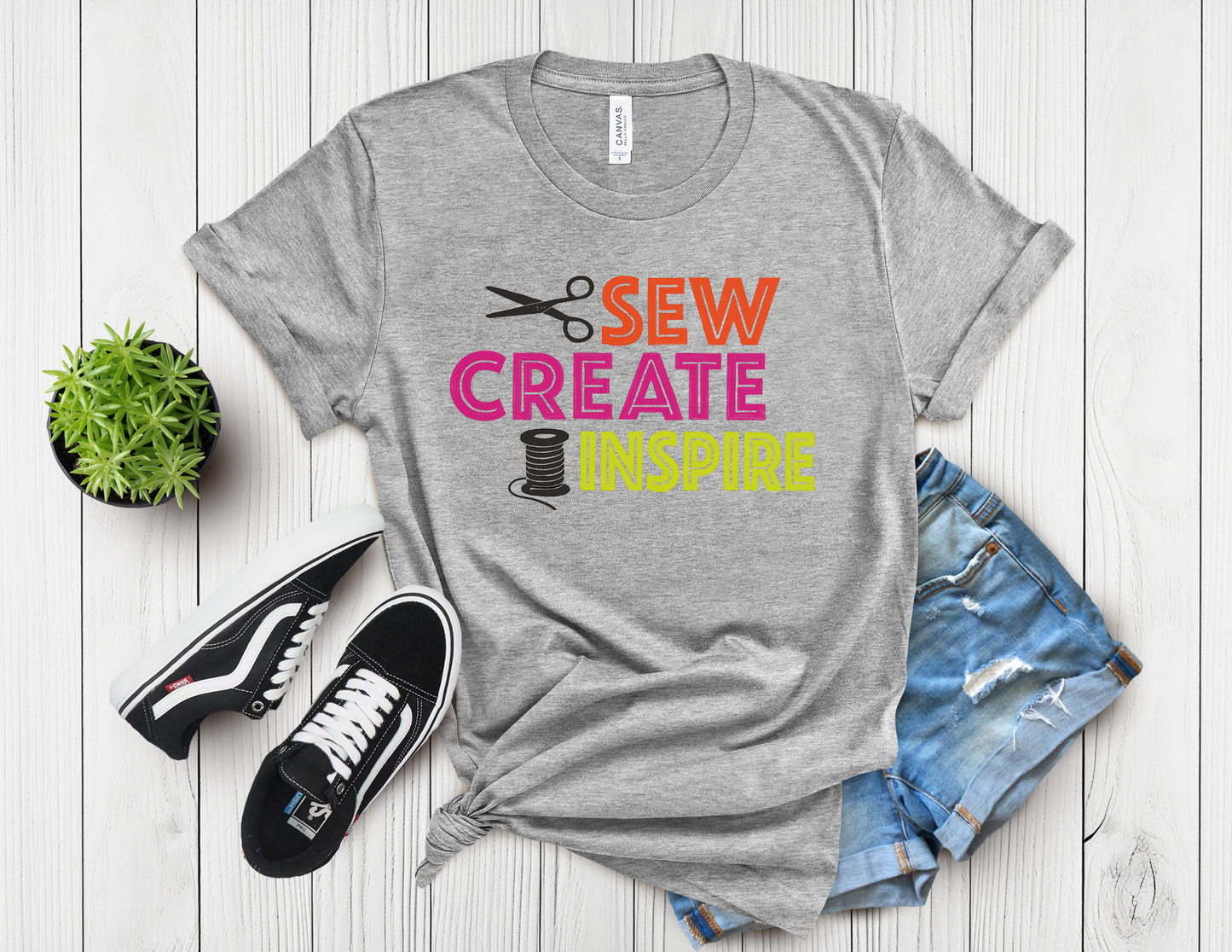 Sew Create Inspire T-Shirt | Sewing Motivation Tee
