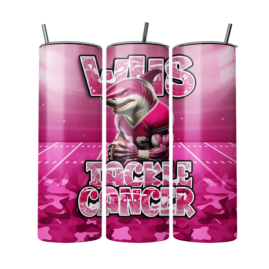 PinkOut Tackle Cancer Tumbler