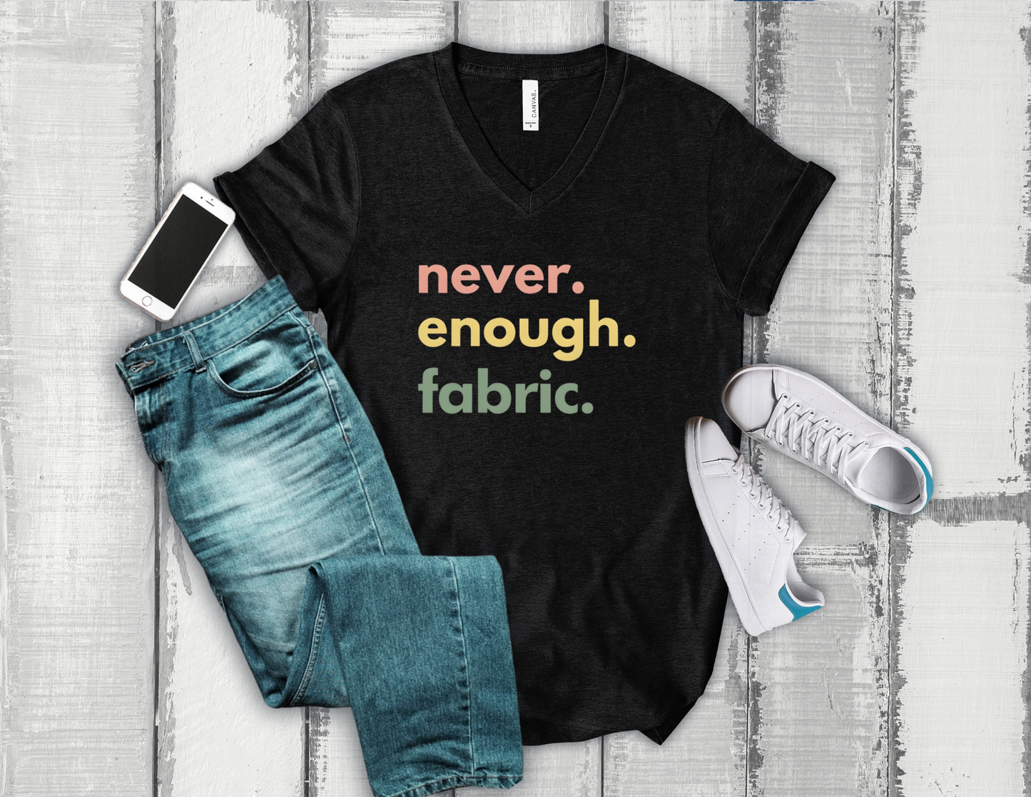 Never Enough Fabric T-Shirt | Quilter Humor Tee