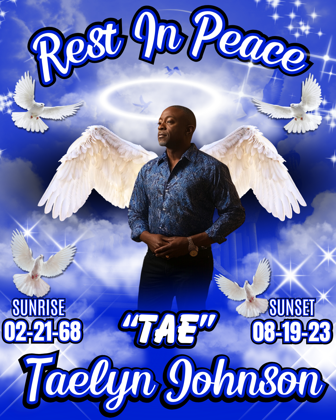 Blue Memorial Template 2